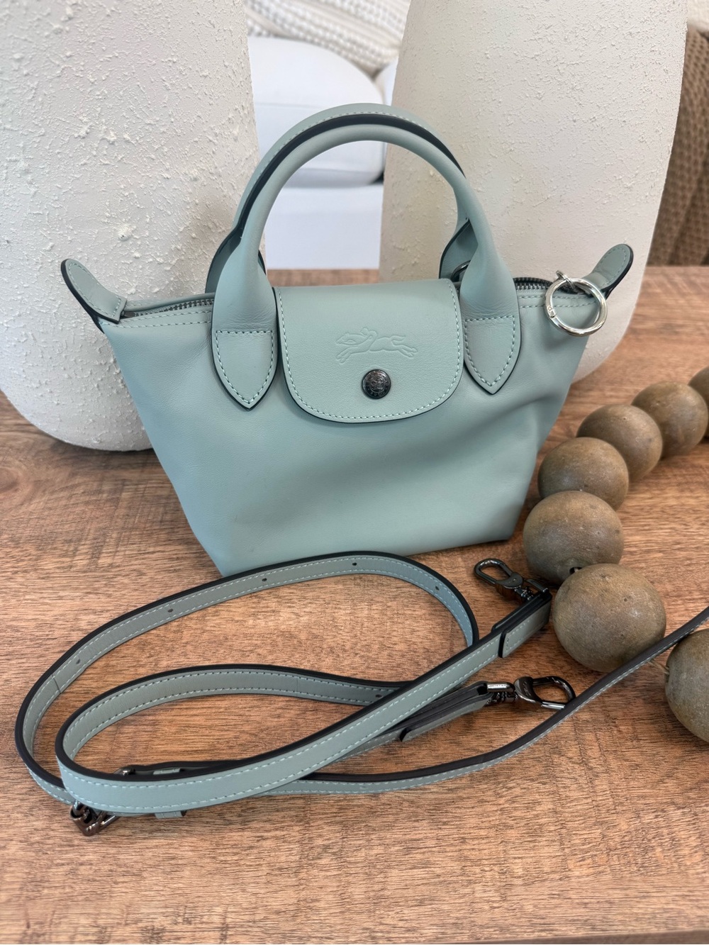 Longchamp Le Pliage Xtra Top Handle XS Leather Crossbody with Strap - Picture 9 of 11